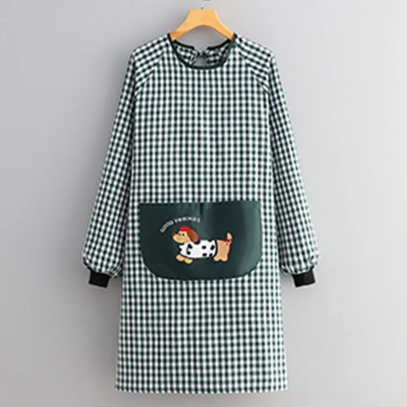 Цзяцили Модный детский собака хлопковый передник с длинными рукавами для домашнего приготовления пищи защита от пыли и грязи комфортный дышащий 8713