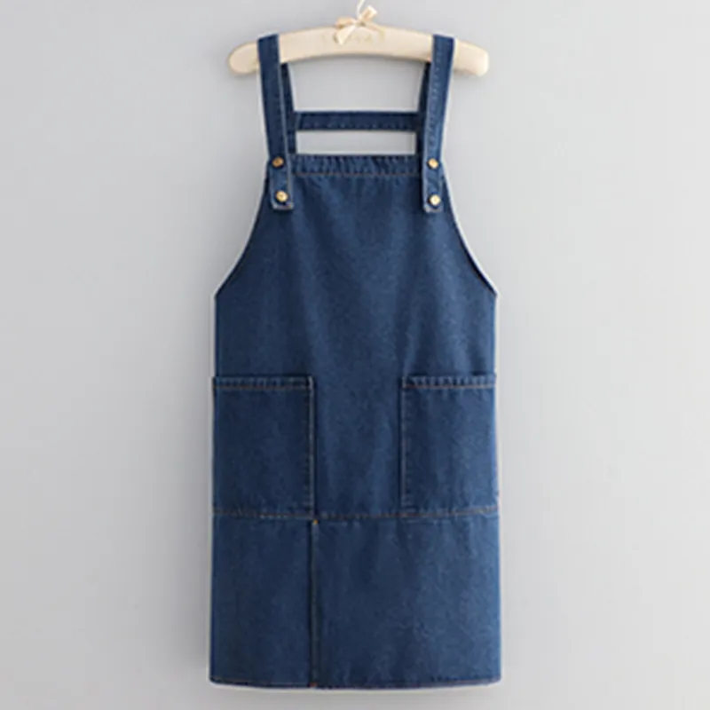 Цзяцили Модный регулируемый джинсовый фартук на лямках для домашнего приготовления пищи и работы по дому защита от пыли износостойкий удобный 6750