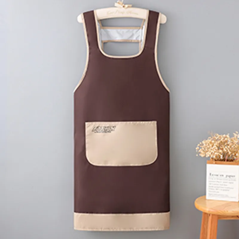 Цзяцили Однотонный минималистичный водонепроницаемый рабочий жилет-фартук для мужчин и женщин увеличенного размера для работы и дома защита от масла и грязи 6377