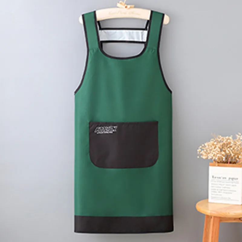 Цзяцили Однотонный минималистичный водонепроницаемый рабочий жилет-фартук для мужчин и женщин увеличенного размера для работы и дома защита от масла и грязи 6377