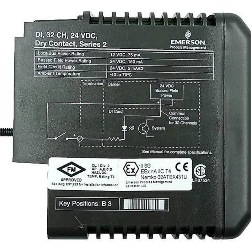 EMERSON KJ3203X1-BA1 32-канальный модуль цифрового входа (DI)