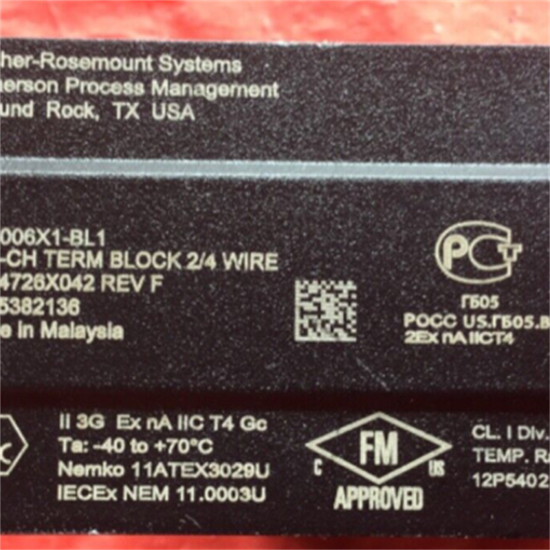 EMERSON KJ4006X1-BL1 12P4726X082 Клеммная колодка AI 8-канальная 2/4 провода