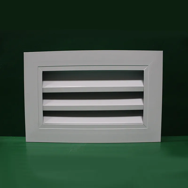 Воздухораспределитель с дождезащитными жалюзииз алюминиевого сплава