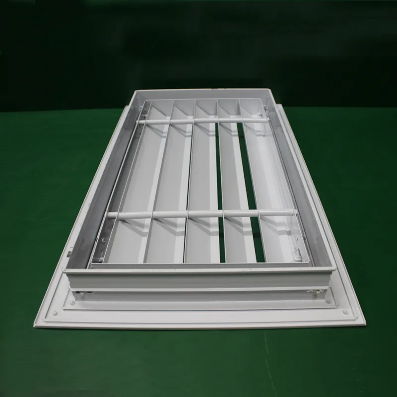 Вытяжной жалюзийный воздухораспределитель с откидной дверцей из алюминиевого сплава