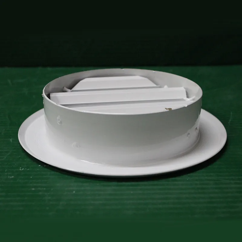 Круглый воздухораспределитель с дождезащитными жалюзи  из алюминиевого сплава