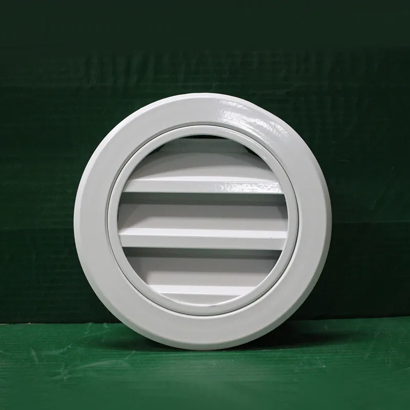 Круглый воздухораспределитель с дождезащитными жалюзи  из алюминиевого сплава