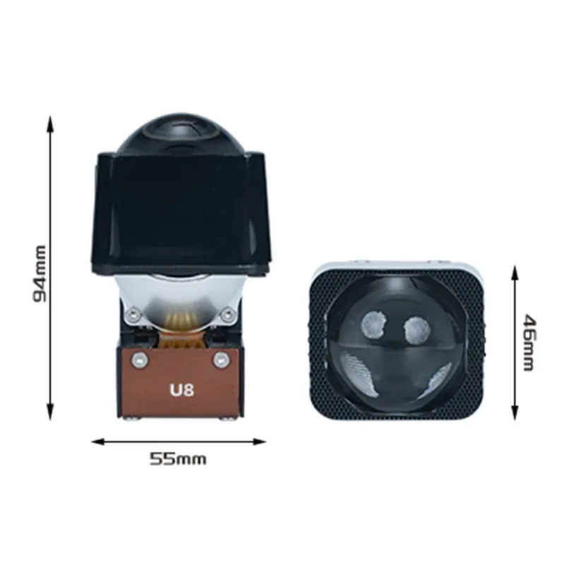 1.5-дюймовая прямоугольная би-линза U8 для автомобильных фар