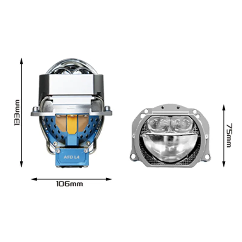 3.0-дюймовая прямоугольная би-линза L4 для автомобильных фар