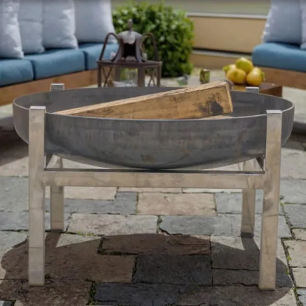 Уличное бездымное гриль-кострище из углеродистой стали