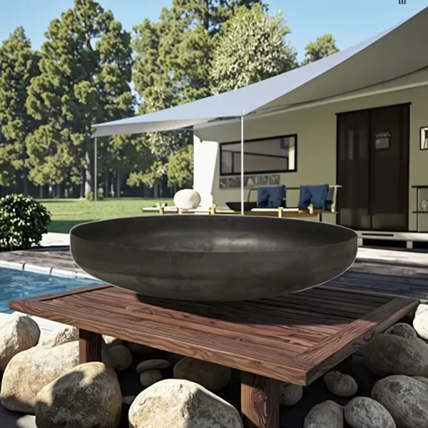 Уличное бездымное гриль-кострище из углеродистой стали