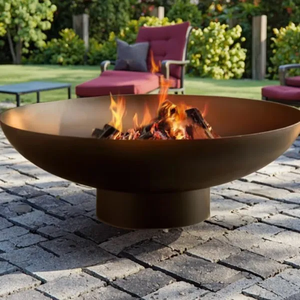 Уличное бездымное гриль-кострище из углеродистой стали