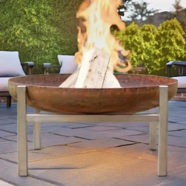 Уличное садовое дровяное кострище из кортеновской стали