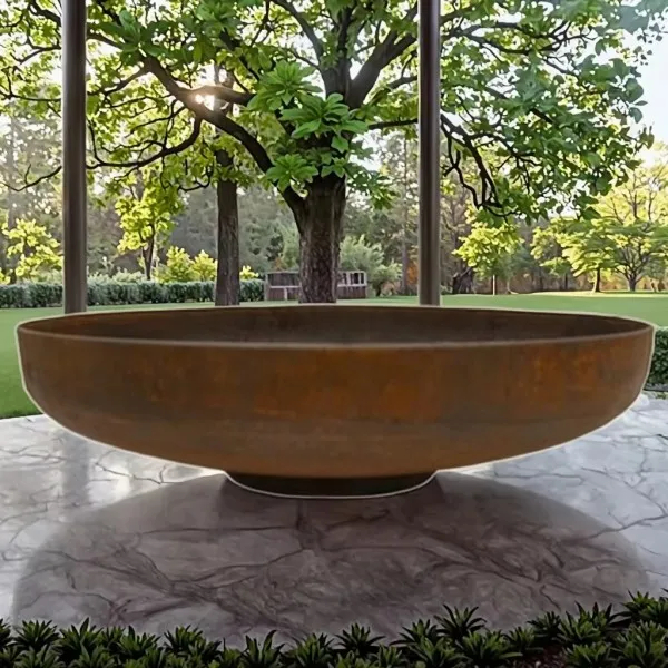 Уличное садовое дровяное кострище из кортеновской стали