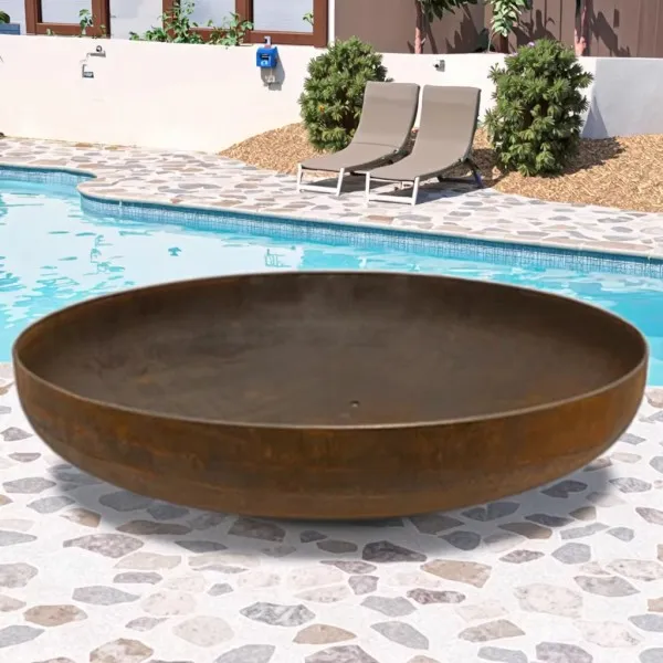 Уличное садовое дровяное кострище из кортеновской стали