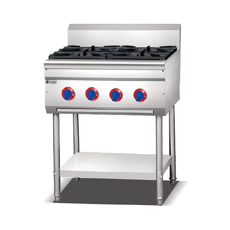 Газовая 4-конфорочная плита для глиняных горшочков с нижней стойкой