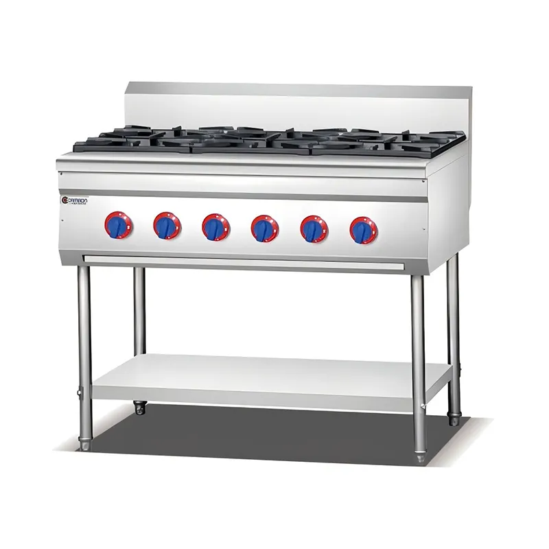 Газовая 6-конфорочная плита для глиняных горшочков с нижней стойкой