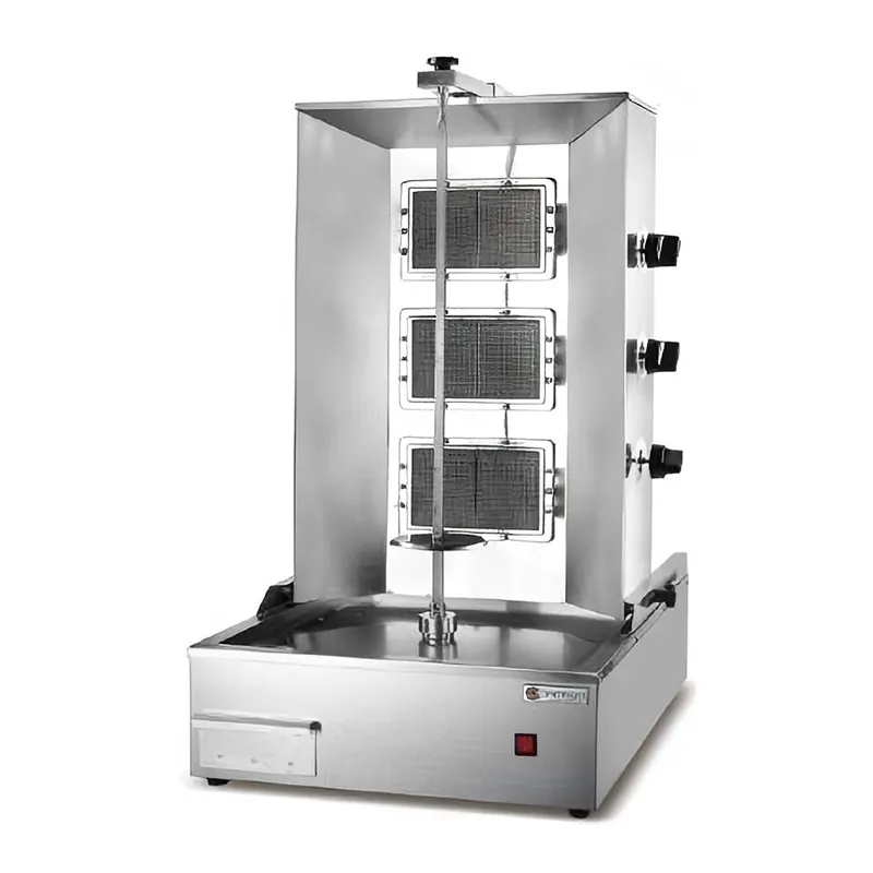 Газовый 3-вертельный настольный гриль для мяса