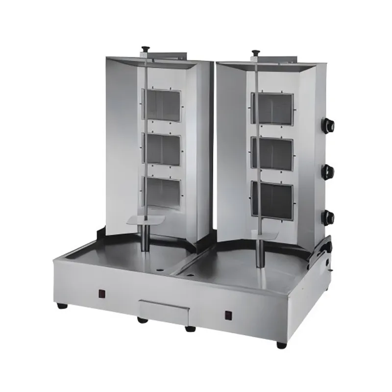 Газовый 3-вертельный настольный гриль для мяса