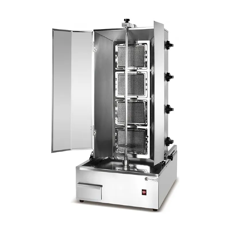 Газовый 4-вертельный настольный гриль для мяса