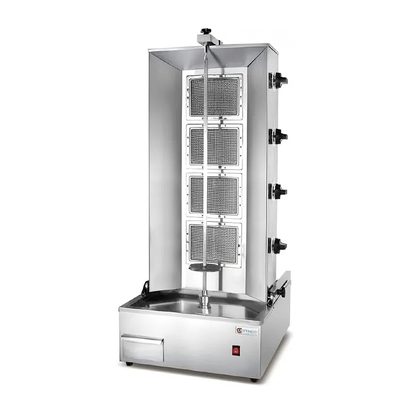 Газовый 4-вертельный настольный гриль для мяса