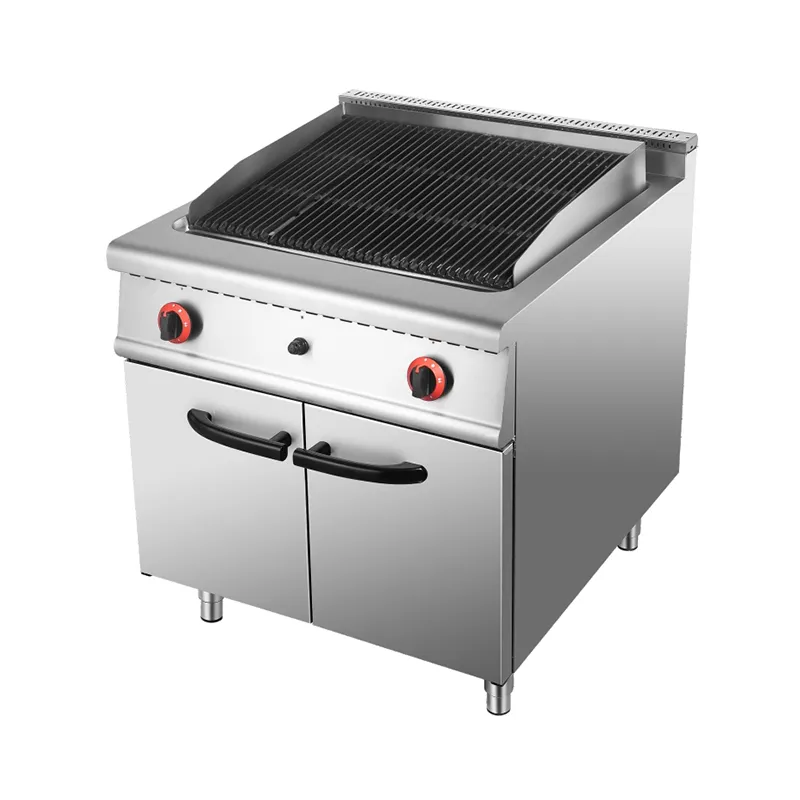 Газовый гриль на вулканических камнях + тумба с шкафом