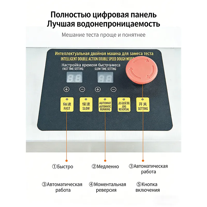 Двухскоростная двухдвигательная тестомесильная машина