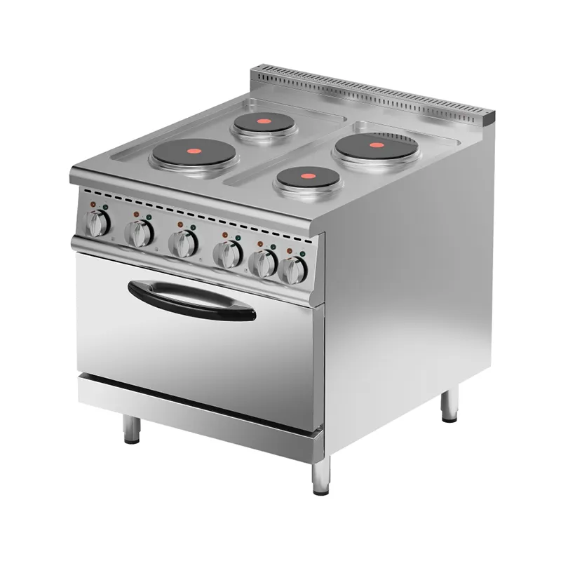Электрическая 4-конфорочная варочная плита (круглые горелки) + жарочный шкаф