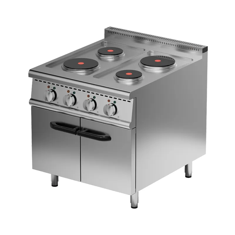 Электрическая 4-конфорочная варочная плита (круглые горелки) + тумба с шкафом