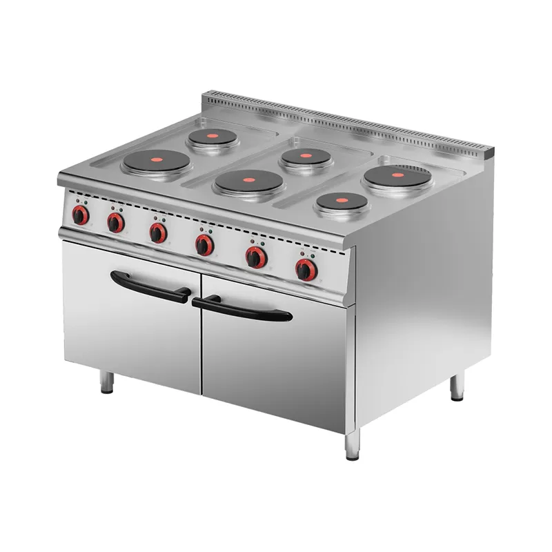 Электрическая 6-конфорочная варочная плита (круглые горелки) + тумба с шкафом