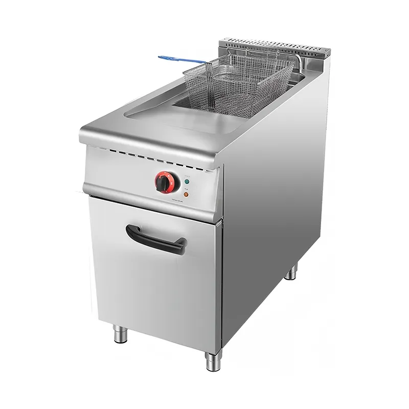 Электрическая одноконтурная фритюрница + тумба с шкафом