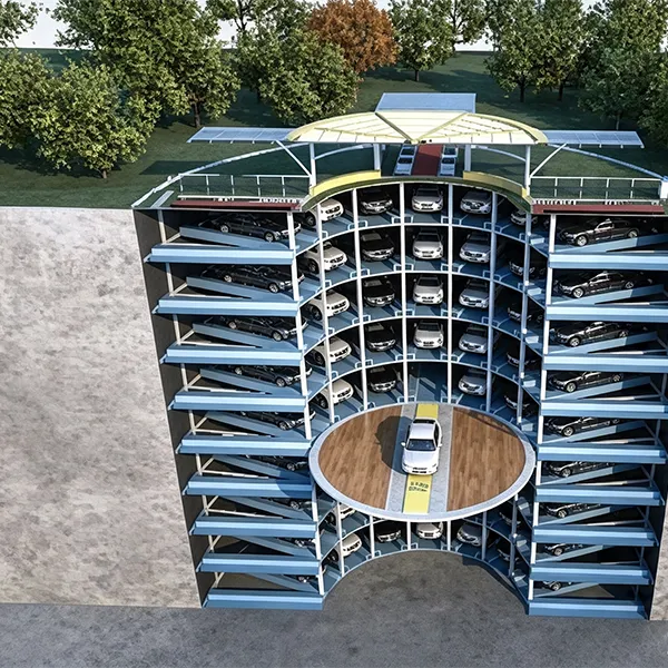 Круглая автоматическая парковочная башня