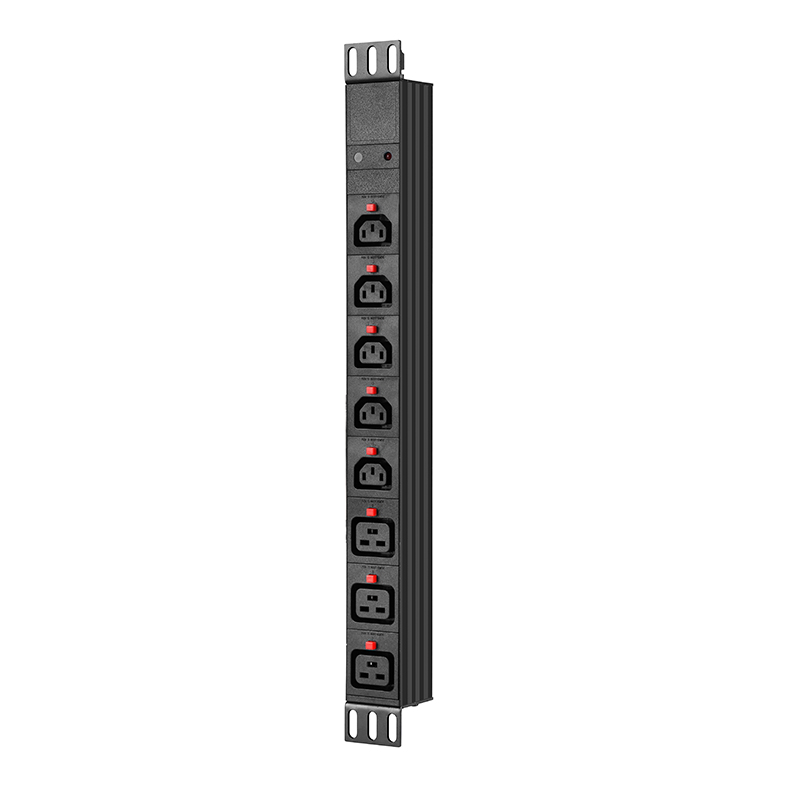 Однофазный PDU с 5 розетками C13 + 3 розетками C19