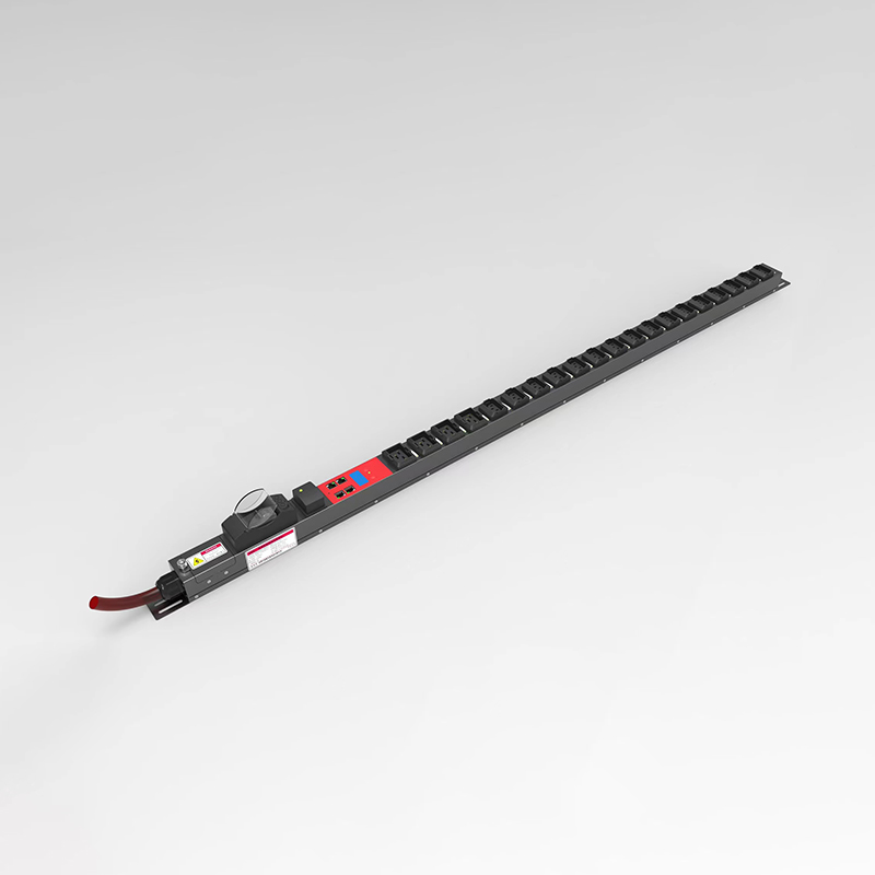 Однофазный интеллектуальный PDU, 4 розетки C19 с защитой от выпадения вилки + 20 розеток C13 с защитой от выпадения вилки