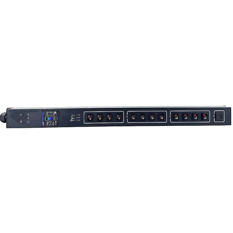 Трехфазный PDU, 12 розеток P34 с общим термомагнитным автоматическим выключателем