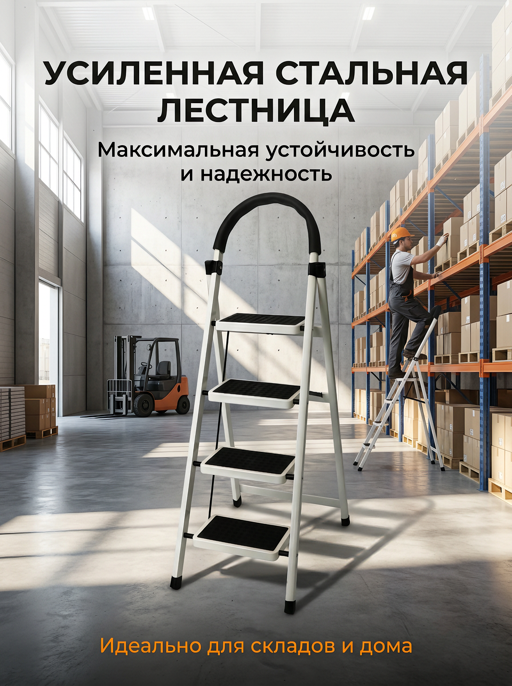 Усиленная стальная лестница оптом от производителя