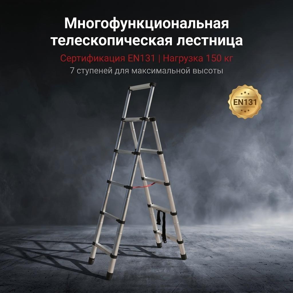 Телескопическая лестница оптом от производителя