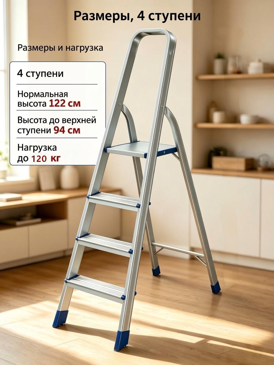 алюминиевая лестница, складная стремянка, лестница 4 ступеней, алюминиевая стремянка, домашняя лестница, легкая стремянка, стремянка EN131, стремянка 150 кг, стремянка оптом, бытовая лестница, надежная стремянка, лестница от производителя, оптовые поставки стремянок