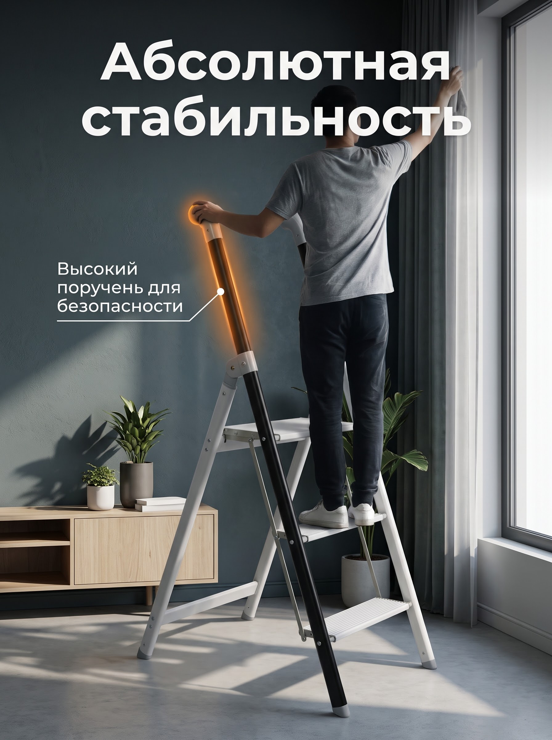 Легкая алюминиевая стремянка оптом от производителя