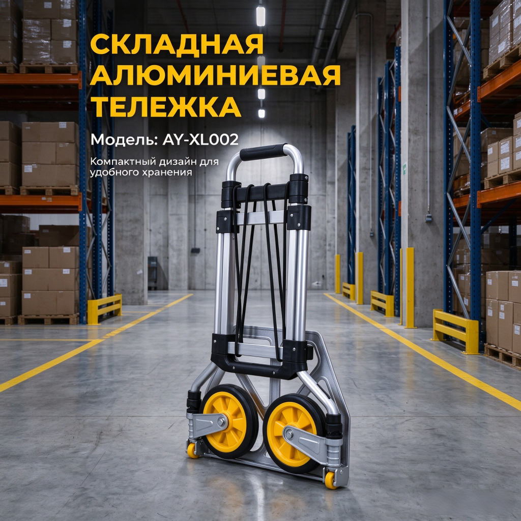 Складная алюминиевая тележка 120 кг оптом от за...