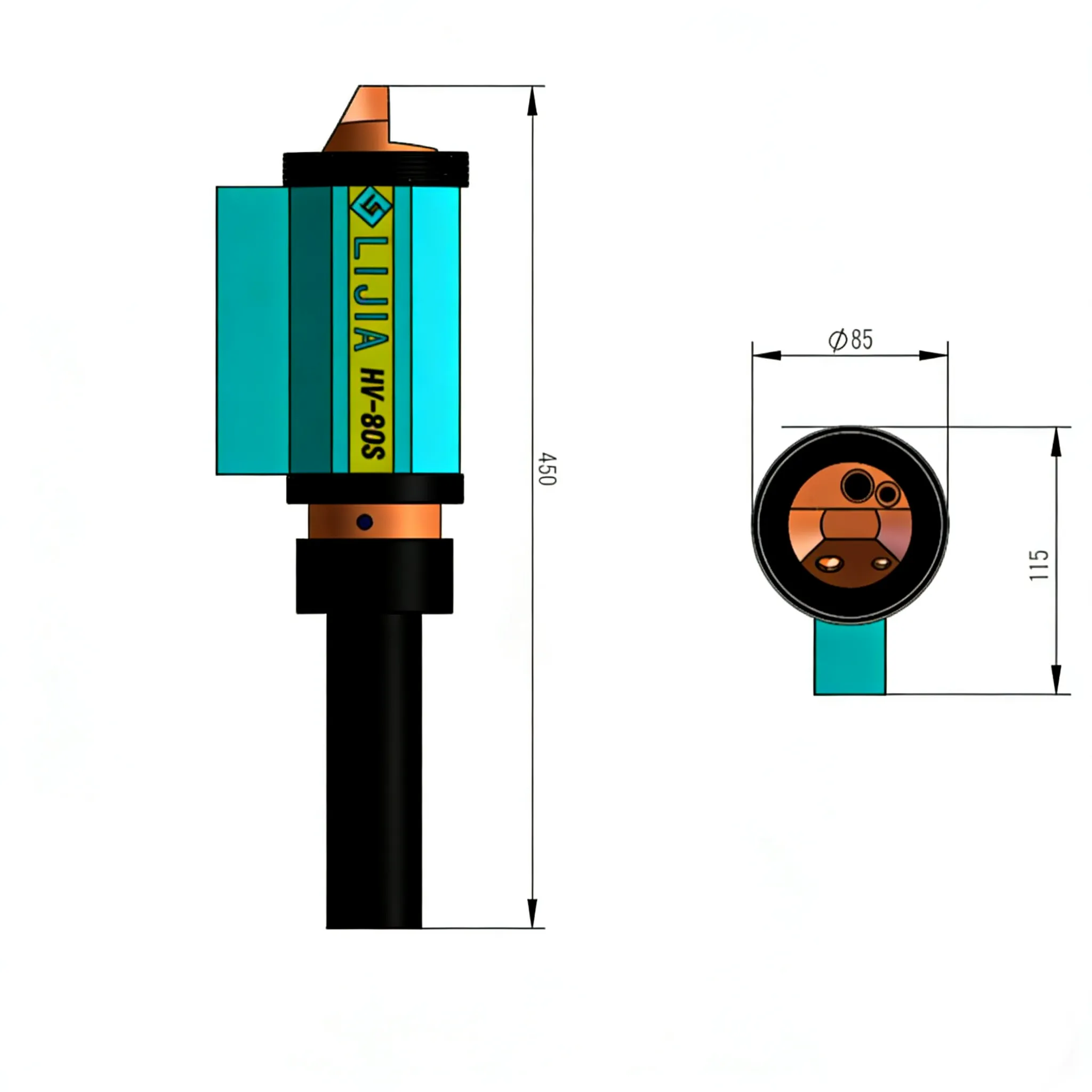 Сверхзвуковой плазменный распылитель керосинового типа HV-80S
