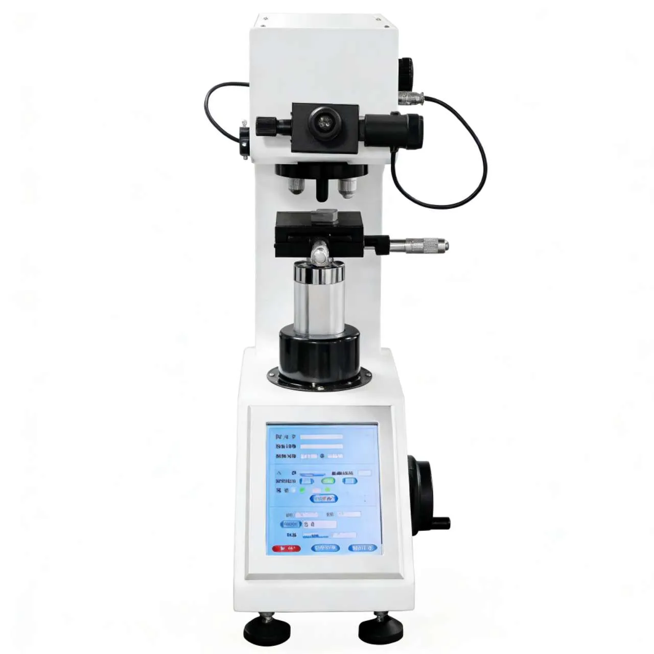 Автоматический микротвердомер THV-1MDT с поворотной головкой и цифровым дисплеем.