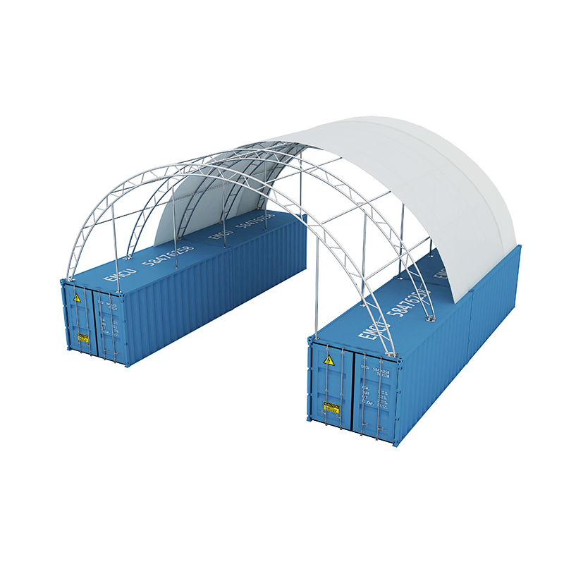 Укрытие для контейнера W40FT. Оцинкованный стальной каркас, ПВХ-ткань