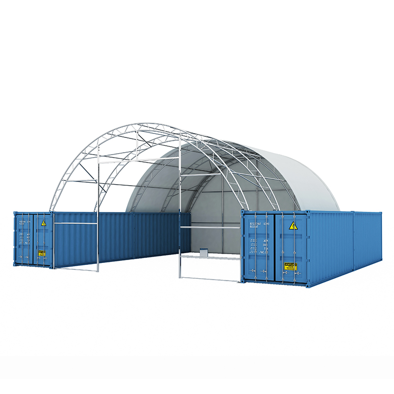 Укрытие для контейнера W40FT. Оцинкованный стальной каркас, ПВХ-ткань