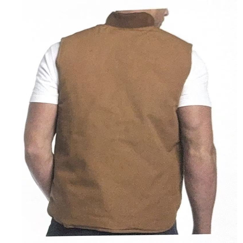 Утеплённый жилет из начёсанной саржевой ткани