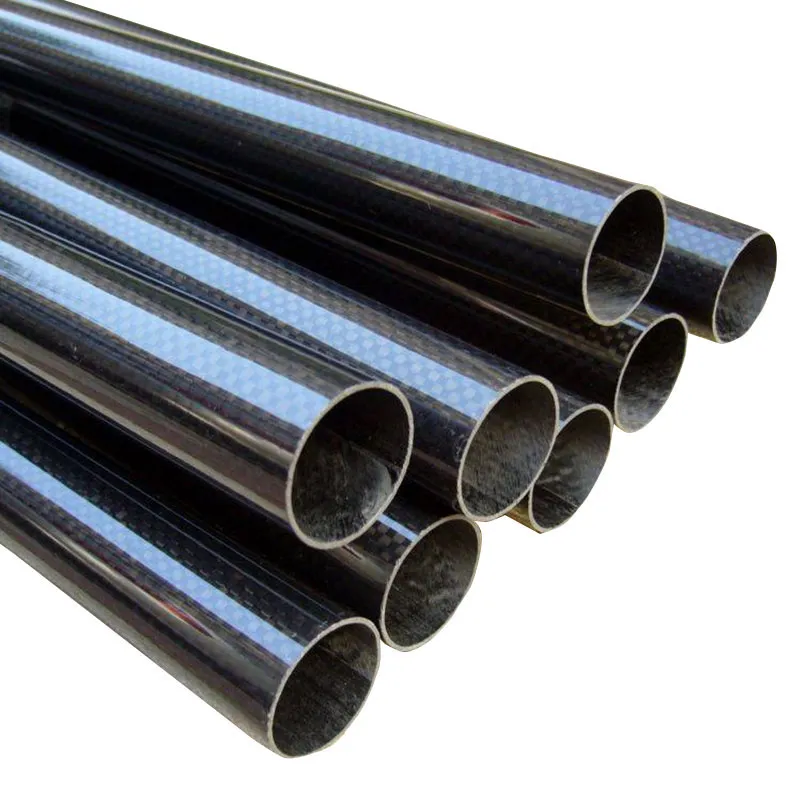 Глянцевая углепластиковая круглая труба