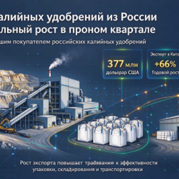 Экспорт калийных удобрений из России в Китай вырос на 66%, а китайская упаковочная машина в тонные мешки стала ключевым оборудованием в процессе упаковки.