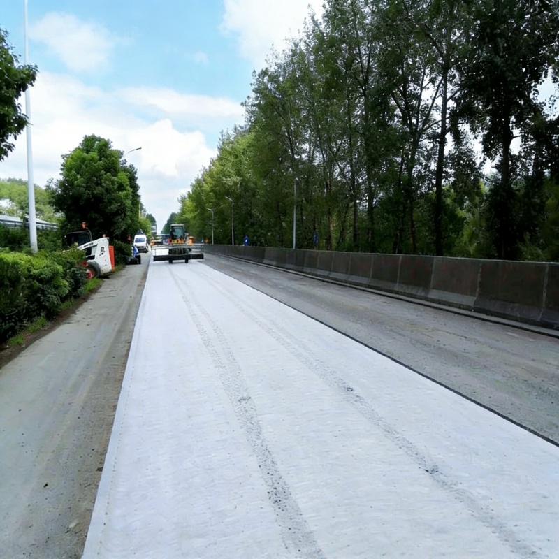 Высокопрочный белый филаментный геотекстиль из полиэфира для ухода за дорожным полотном и инженерных сооружений