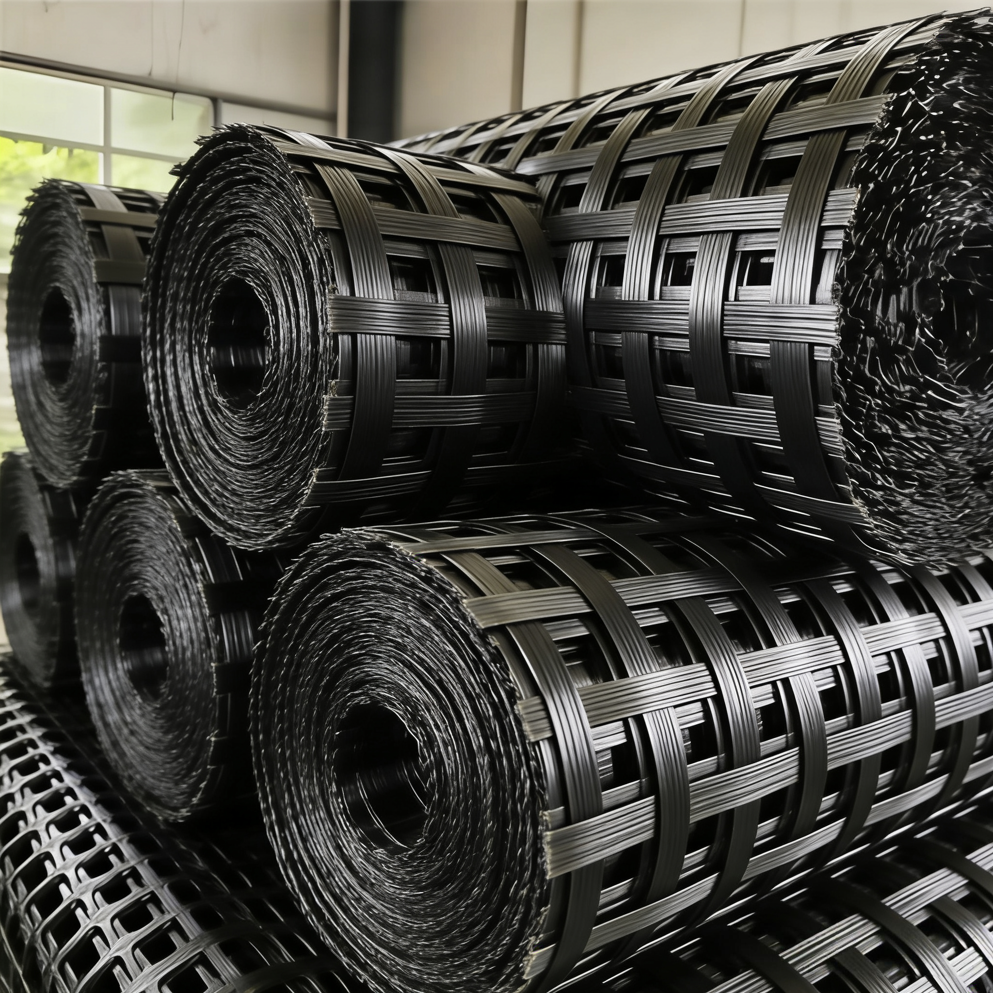 Термостойкая стекловолоконная геосетка для усиления дорожных покрытий