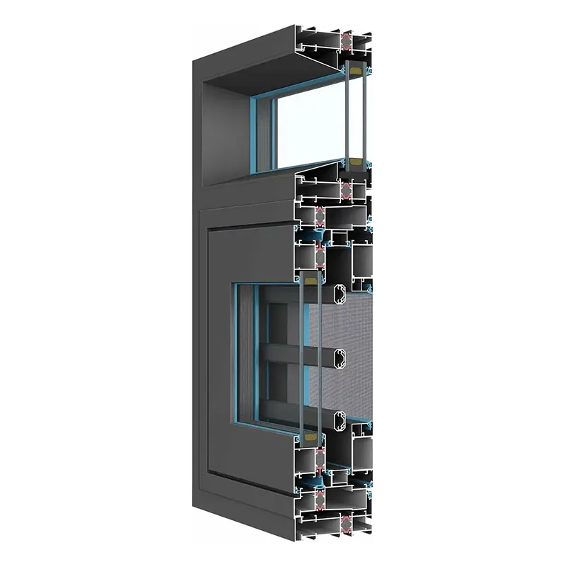 Распашное окно с терморазрывом 108