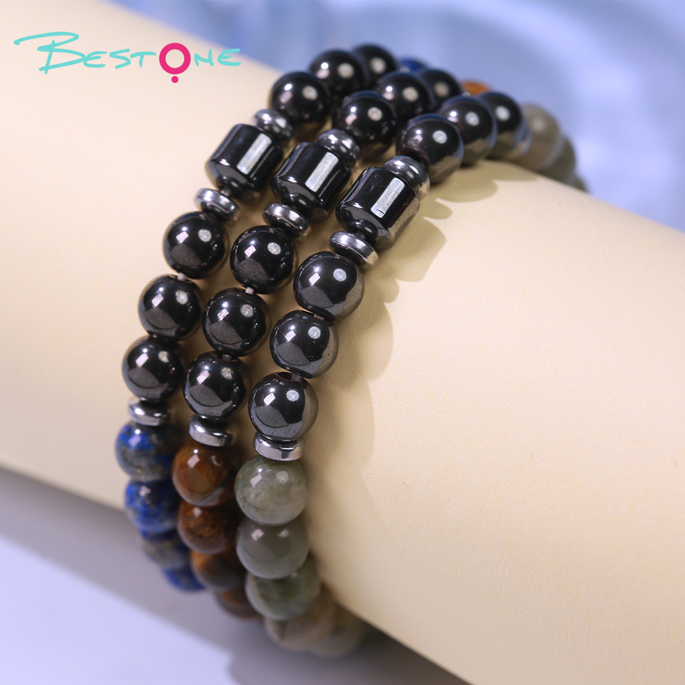 Мужской браслет из натуральных камней (лазурит, тигровый глаз, авантюрин), браслет с гематитом 8 мм, оптом